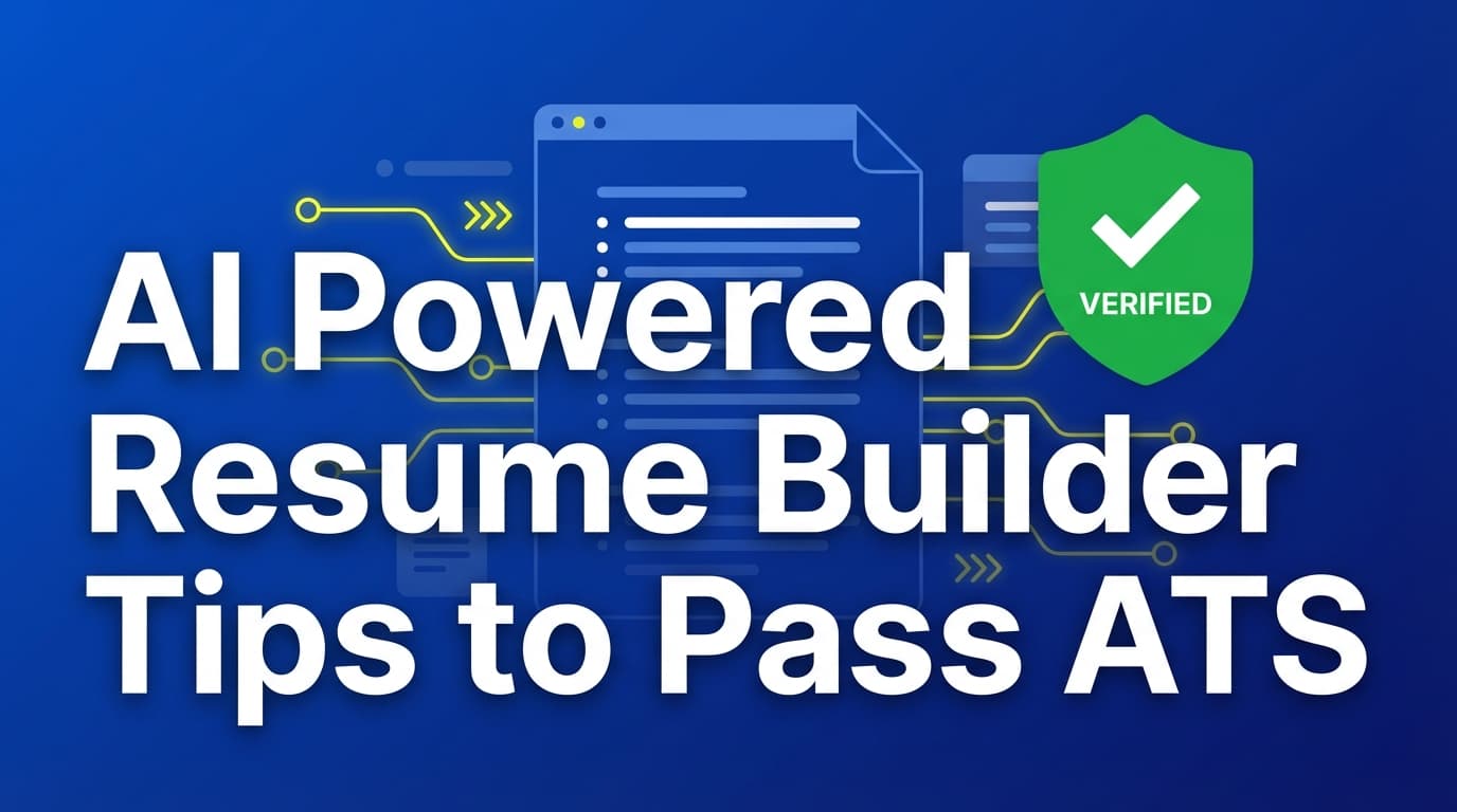 AI Powered Resume Builder Tips to Pass ATS: Complete Guide for 2026 (With Prompts, Examples, and a Checklist)