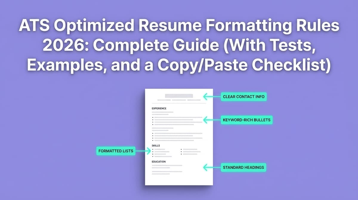 Tables In Cv ATS-Optimized Resume: Should You Use Tables? Complete Guide for 2026 ...