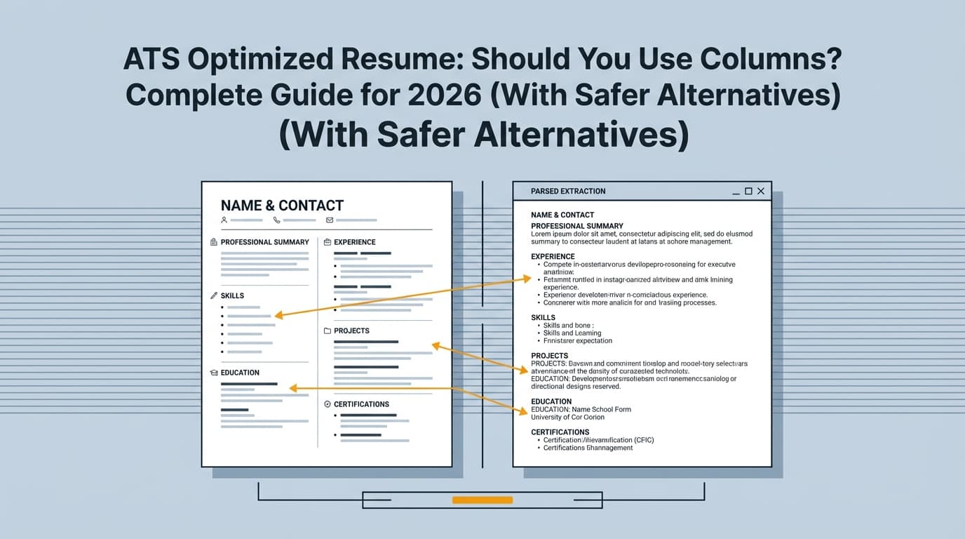 Ats Reference Guide ATS-Optimized Resume: Should You Use Tables? Complete Guide for 2026 ...