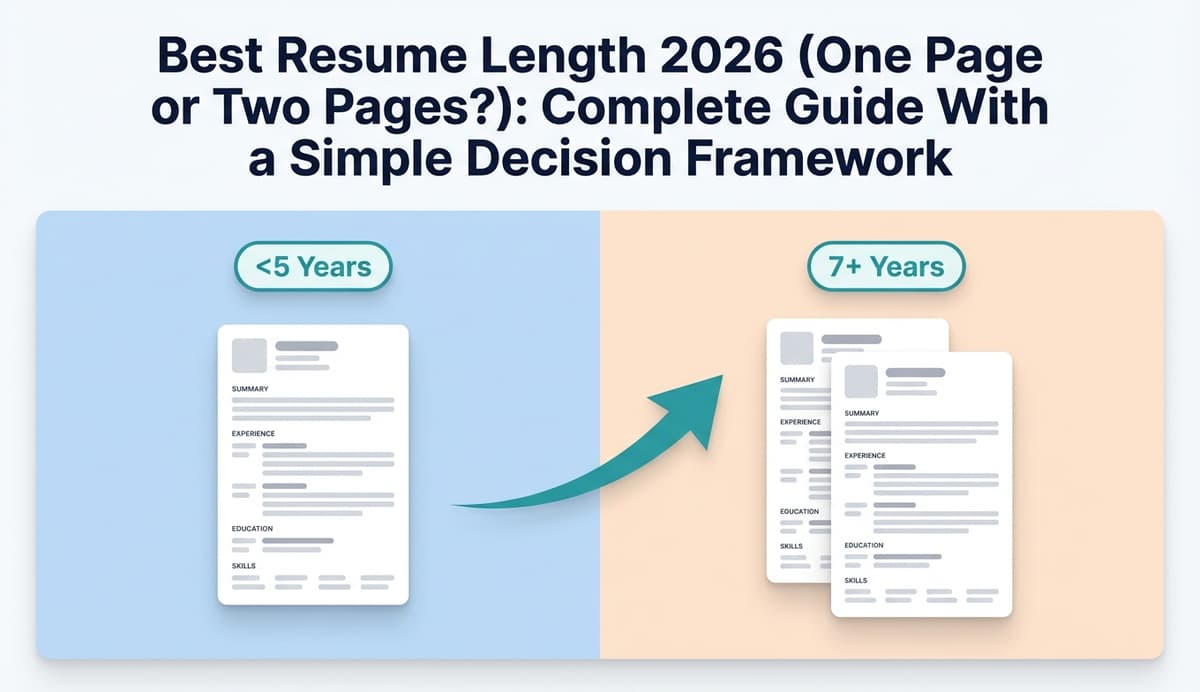 Two Page Program Guide Best Resume Length 2026 (One Page or Two Pages?): Complete Guide With a ...