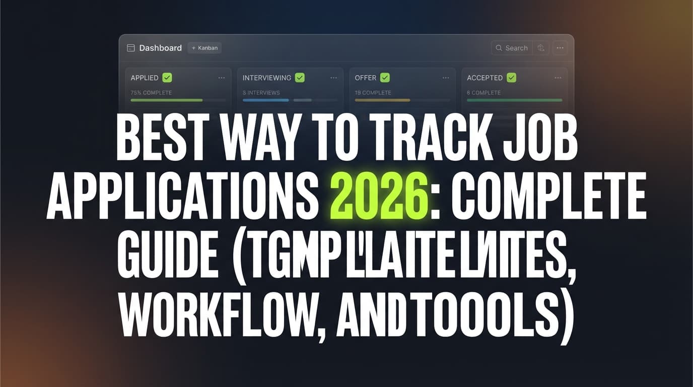 How to Track Job Applications in Excel: Complete Guide for 2026 (With a ...