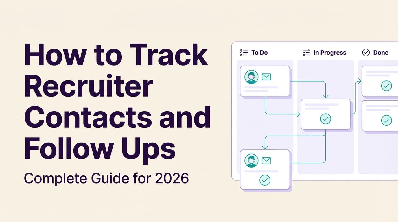 How to Track Recruiter Contacts and Follow Ups: Complete Guide for 2026 (Templates + Cadence + Tools)