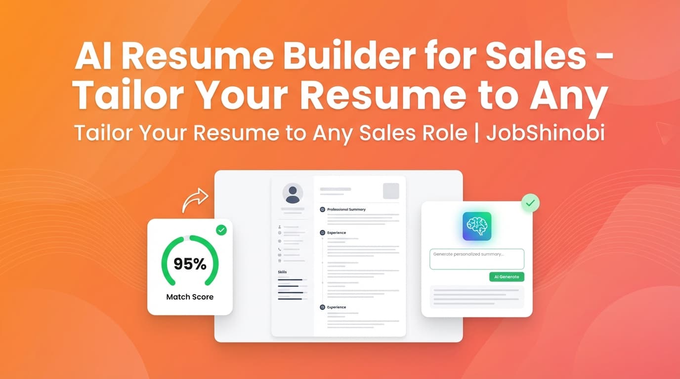 AI Resume Builder for Sales - Tailor Your Resume to Any Sales Role | JobShinobi