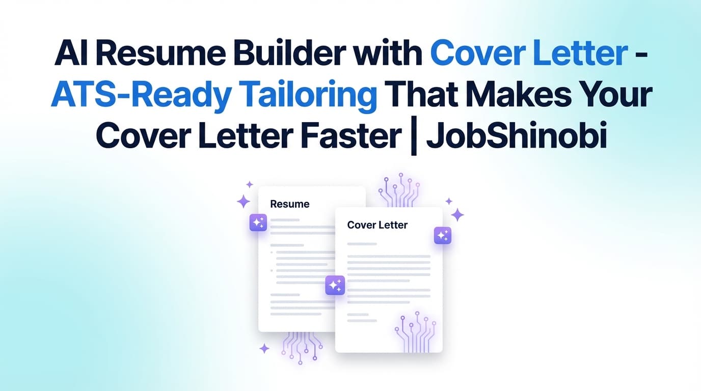 AI Resume Builder with Cover Letter - ATS-Ready Tailoring That Makes Your Cover Letter Faster | JobShinobi