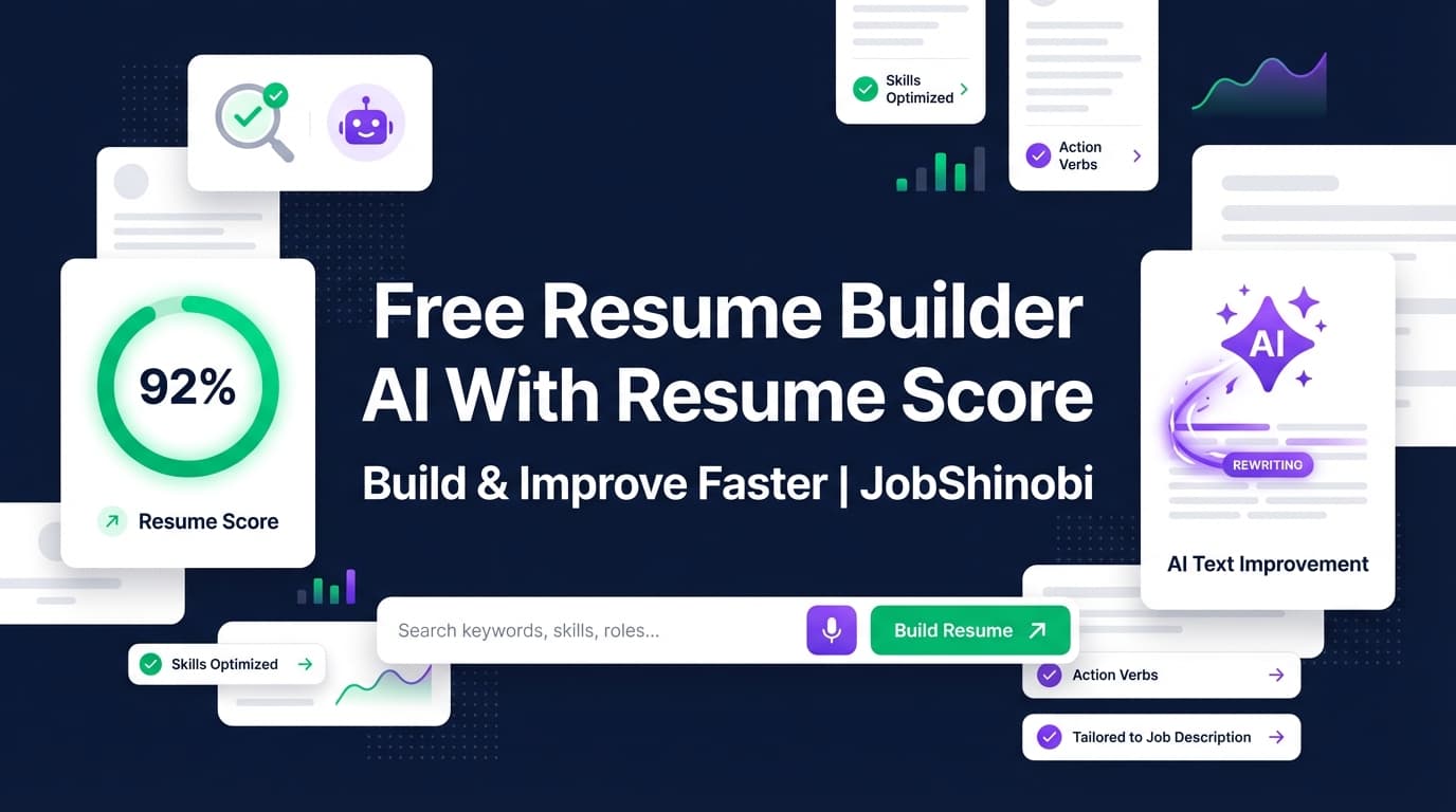 Free Resume Builder AI With Resume Score - Build & Improve Faster | JobShinobi