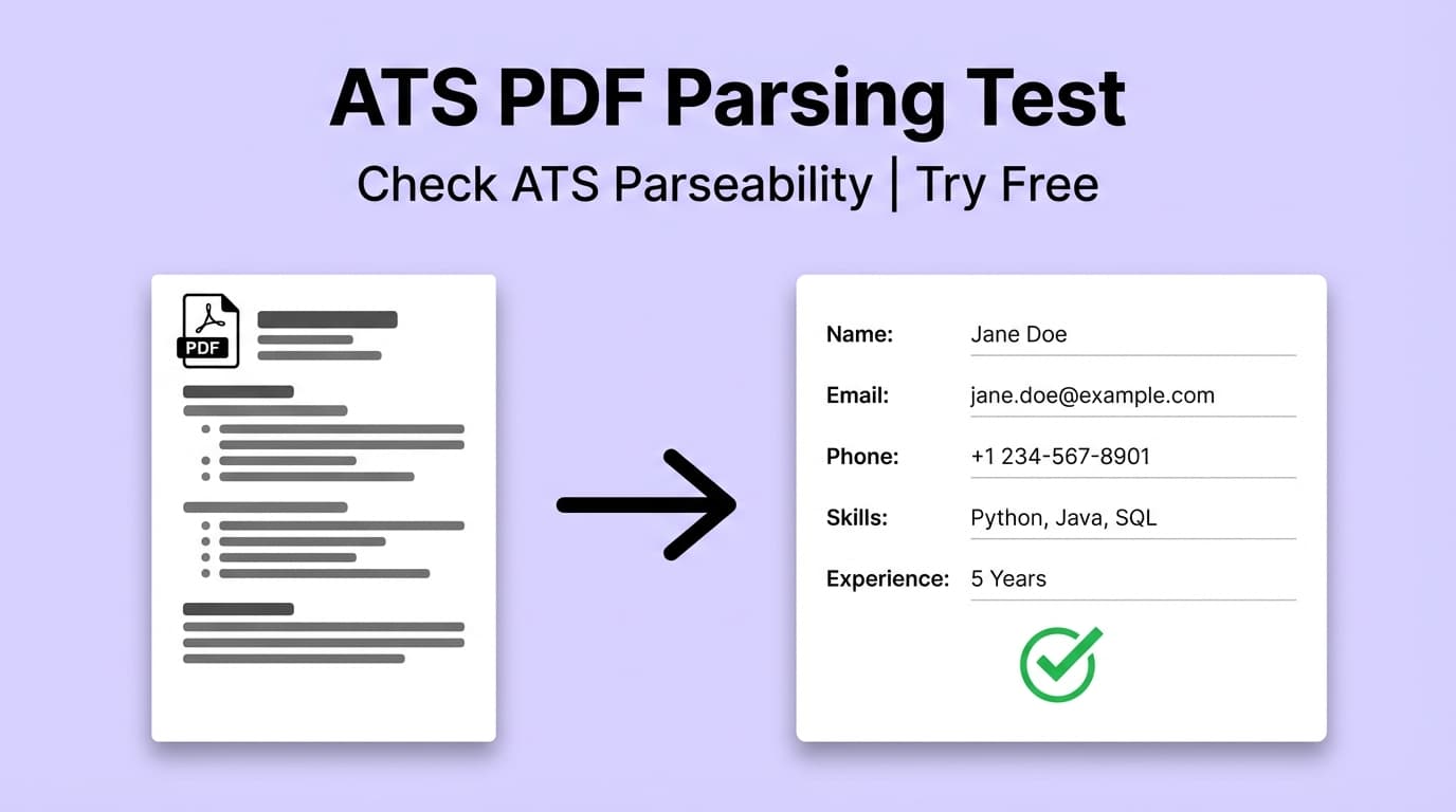 Ats Pdf Parsing Test For Resume - Check ATS Parseability | Try Free